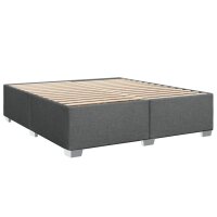 vidaXL Boxspringbett mit Matratze Dunkelgrau 200x200 cm Stoff