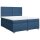 vidaXL Boxspringbett mit Matratze Blau 200x200 cm Stoff