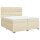 vidaXL Boxspringbett mit Matratze Creme 200x200 cm Stoff