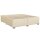 vidaXL Boxspringbett mit Matratze Creme 200x200 cm Stoff