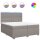 vidaXL Boxspringbett mit Matratze Taupe 200x200 cm Stoff