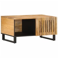 vidaXL Couchtisch 80x51x40 cm Raues Massives Mangoholz