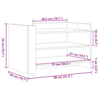 vidaXL Couchtisch Schwarz 80x50x50 cm Holzwerkstoff