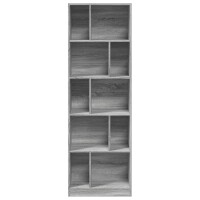 vidaXL B&uuml;cherregal Grau Sonoma 57x28,5x174 cm Holzwerkstoff