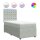 vidaXL Boxspringbett mit Matratze Hellgrau 90x190 cm Samt