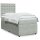 vidaXL Boxspringbett mit Matratze Hellgrau 90x190 cm Samt