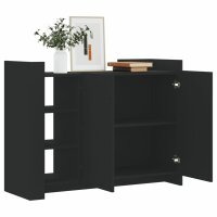 vidaXL Sideboard Schwarz 100x35x75 cm Holzwerkstoff