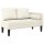 vidaXL Chaiselongue mit Kissen Creme Samt