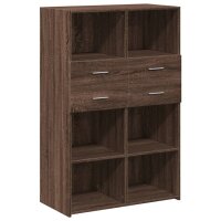 vidaXL Highboard Braun Eichen-Optik 80x42,5x124 cm...