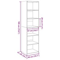 vidaXL Highboard Wei&szlig; 50x41x185 cm Holzwerkstoff