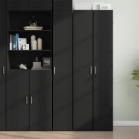 vidaXL Highboard Schwarz 30x42,5x185 cm Holzwerkstoff