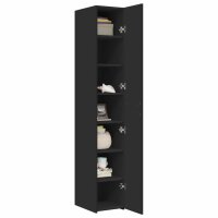 vidaXL Highboard Schwarz 30x42,5x185 cm Holzwerkstoff