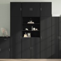 vidaXL Highboard Schwarz 80x42,5x249 cm Holzwerkstoff