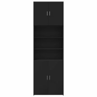 vidaXL Highboard Schwarz 80x42,5x249 cm Holzwerkstoff