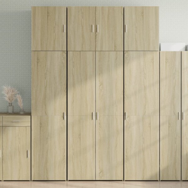 vidaXL Highboard Sonoma-Eiche 80x42,5x249 cm Holzwerkstoff