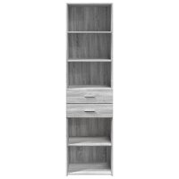 vidaXL Highboard Grau Sonoma 50x42,5x185 cm Holzwerkstoff