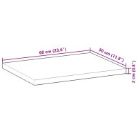 vidaXL Tischplatte 60x30x2 cm Rechteckig Massivholz Akazie