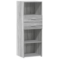 vidaXL Highboard Grau Sonoma 45x42,5x124 cm Holzwerkstoff