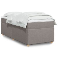 vidaXL Boxspringbett mit Matratze Taupe 100x200 cm Stoff