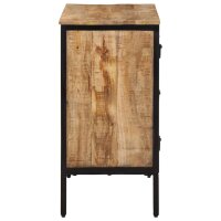 vidaXL Sideboard 70x35x70 cm Massives Raues Mangoholz