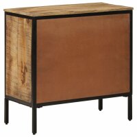 vidaXL Sideboard 70x35x70 cm Massives Raues Mangoholz