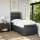 vidaXL Boxspringbett mit Matratze Dunkelgrau 90x190 cm Stoff