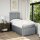 vidaXL Boxspringbett mit Matratze Hellgrau 90x190 cm Stoff