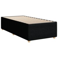 vidaXL Boxspringbett mit Matratze Schwarz 90x190 cm Stoff