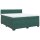 vidaXL Boxspringbett mit Matratze Dunkelgr&uuml;n 200x200 cm Samt