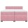 vidaXL Boxspringbett mit Matratze Rosa 200x200 cm Samt