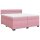 vidaXL Boxspringbett mit Matratze Rosa 200x200 cm Samt