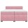 vidaXL Boxspringbett mit Matratze Rosa 200x200 cm Samt