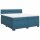 vidaXL Boxspringbett mit Matratze Blau 200x200 cm Samt