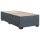 vidaXL Boxspringbett mit Matratze Dunkelgrau 80x200 cm Samt