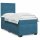 vidaXL Boxspringbett mit Matratze Blau 80x200 cm Samt