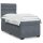 vidaXL Boxspringbett mit Matratze Dunkelgrau 80x200 cm Samt