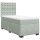 vidaXL Boxspringbett mit Matratze Hellgrau 80x200 cm Samt