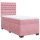 vidaXL Boxspringbett mit Matratze Rosa 90x190 cm Samt