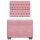 vidaXL Boxspringbett mit Matratze Rosa 90x190 cm Samt