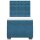 vidaXL Boxspringbett mit Matratze Blau 90x200 cm Samt