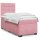 vidaXL Boxspringbett mit Matratze Rosa 100x200 cm Samt