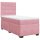 vidaXL Boxspringbett mit Matratze Rosa 100x200 cm Samt