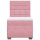 vidaXL Boxspringbett mit Matratze Rosa 100x200 cm Samt