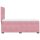 vidaXL Boxspringbett mit Matratze Rosa 100x200 cm Samt