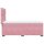 vidaXL Boxspringbett mit Matratze Rosa 100x200 cm Samt