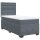 vidaXL Boxspringbett mit Matratze Dunkelgrau 100x200 cm Samt