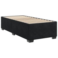 vidaXL Boxspringbett mit Matratze Schwarz 100x200 cm Samt