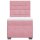 vidaXL Boxspringbett mit Matratze Rosa 80x200 cm Samt