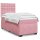 vidaXL Boxspringbett mit Matratze Rosa 90x190 cm Samt