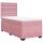 vidaXL Boxspringbett mit Matratze Rosa 90x190 cm Samt